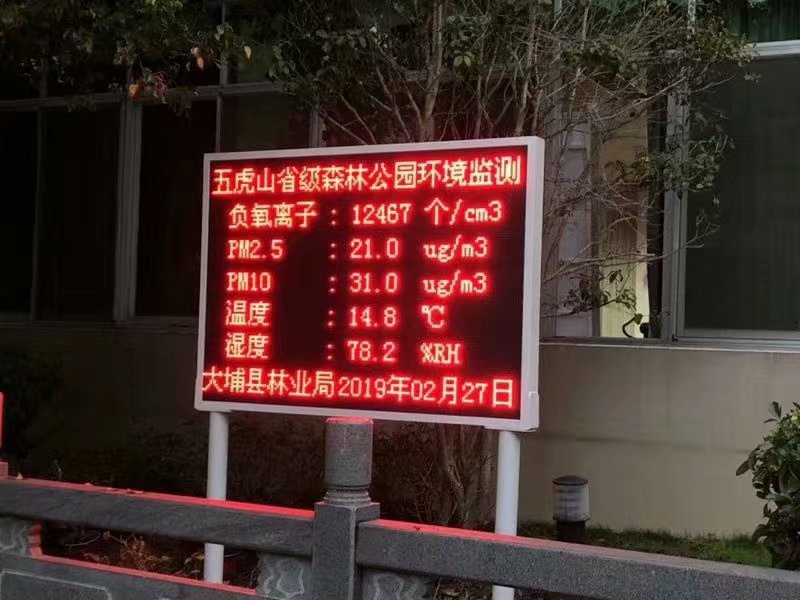 深圳专业环境监测厂家负氧离在监测系统案例