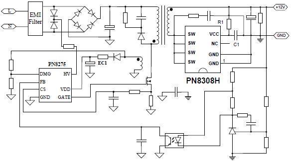 PN8308电源开关控制芯片