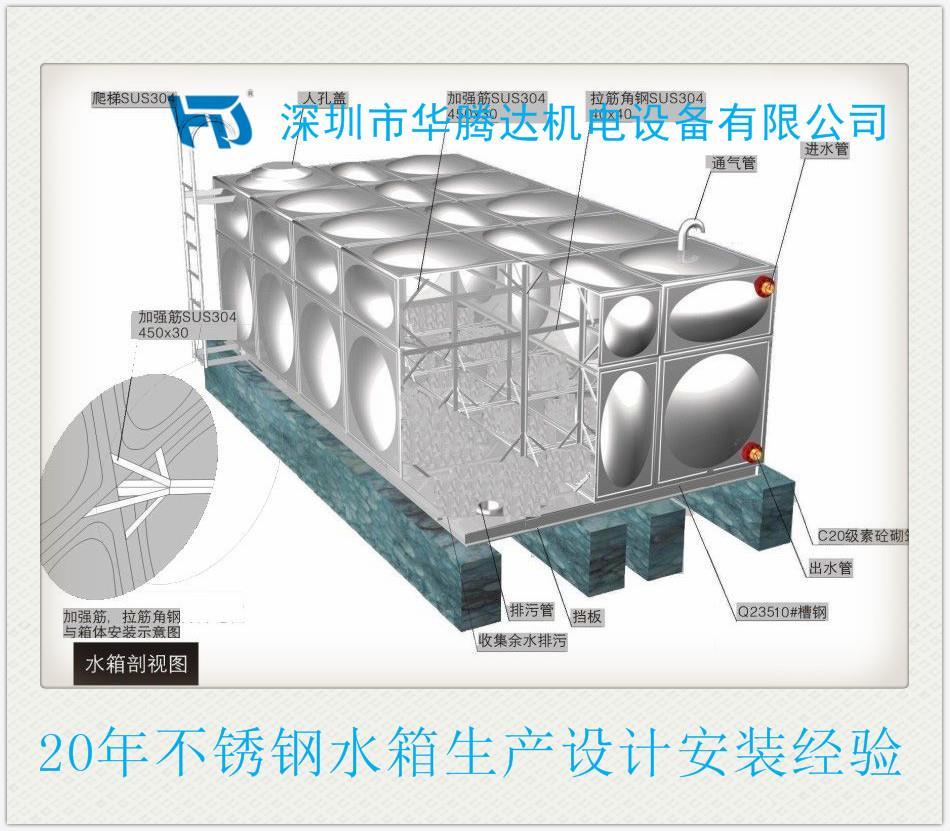 汕尾专业定做消防不锈钢水箱