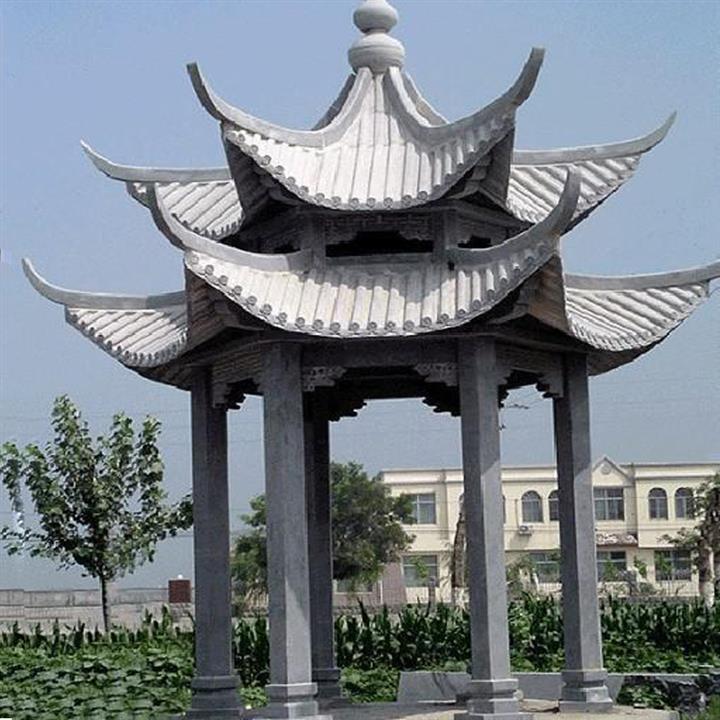 广州芝麻灰石材亭子价格