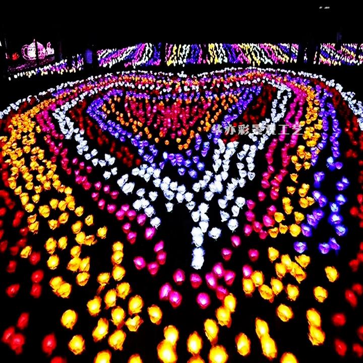 知名源头花灯厂家定制大型LED浪漫花海造型光雕花灯亮化景观公园