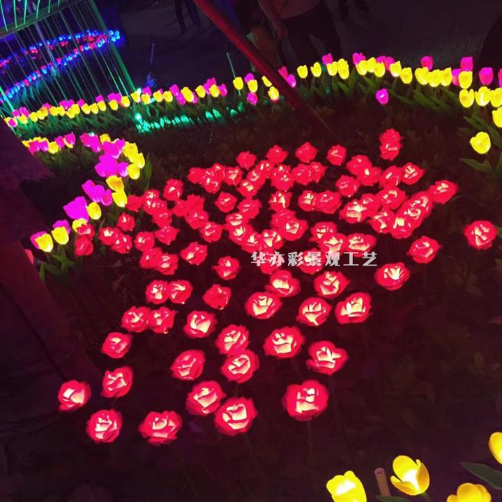 知名源頭花燈廠家定制大型LED浪漫花海造型光雕花燈亮化景觀公園