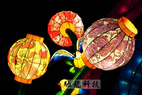 华亦彩花灯工艺厂家制作中秋节古典中式灯笼花灯推出新春爆款迎春场地布置