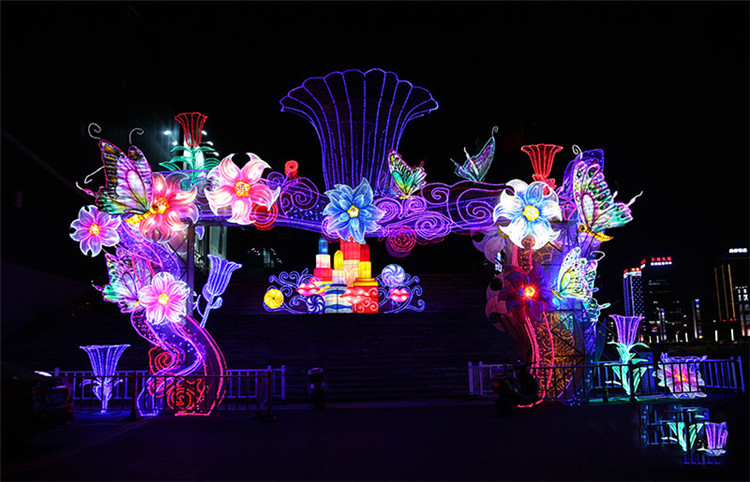 自贡华亦彩花灯厂家制作园区节庆花灯灯会活动艺术彩灯展厂家直销灯光造型灯