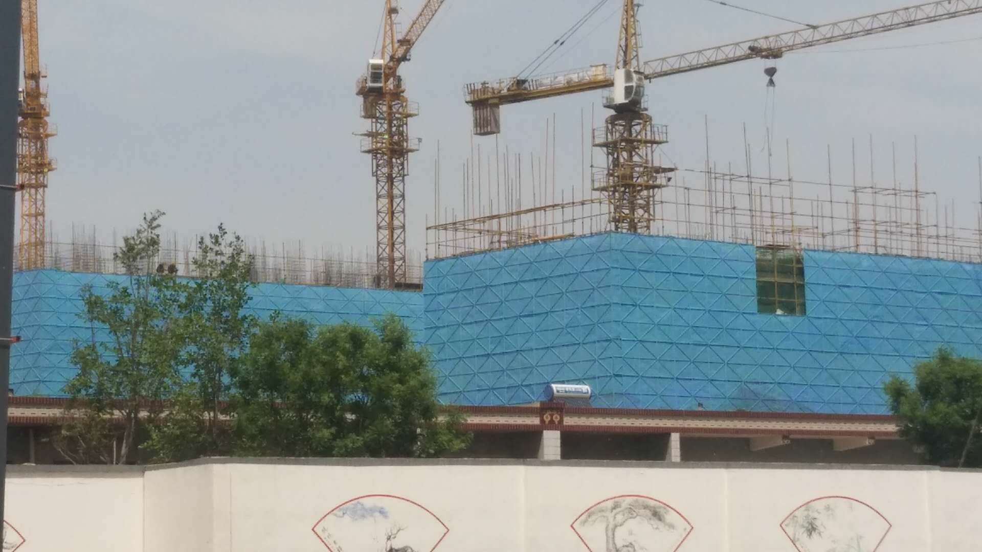 蓝色建筑外墙防护网加工厂