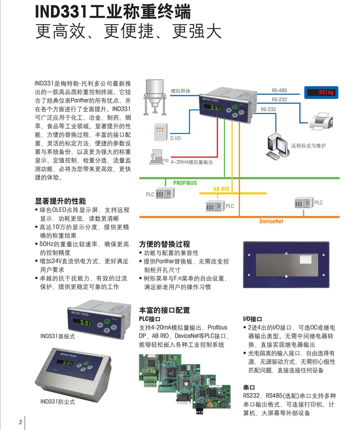 高精度XK3141 IND331仪表生产
