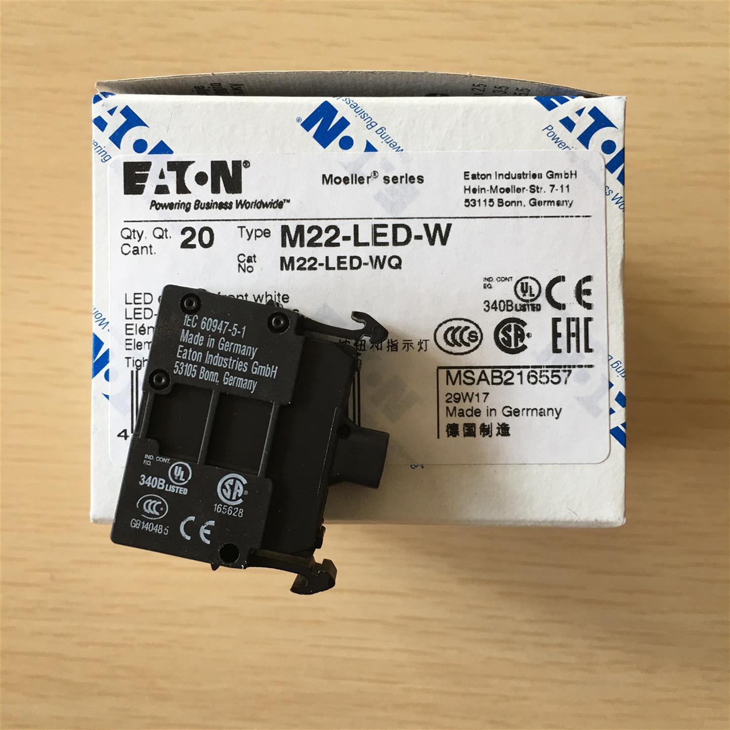 24VDC LEDWB-R伊顿穆勒按钮指示灯价格