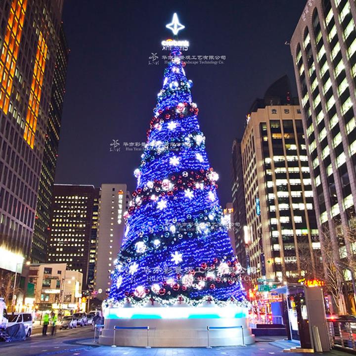 圣诞节圣诞树装饰品沈阳led彩灯灯光圣诞树可控灯光编程圣诞树大型圣诞树