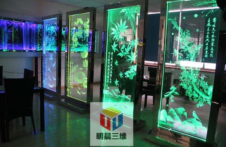 杭州品牌展示發(fā)光玻璃定做