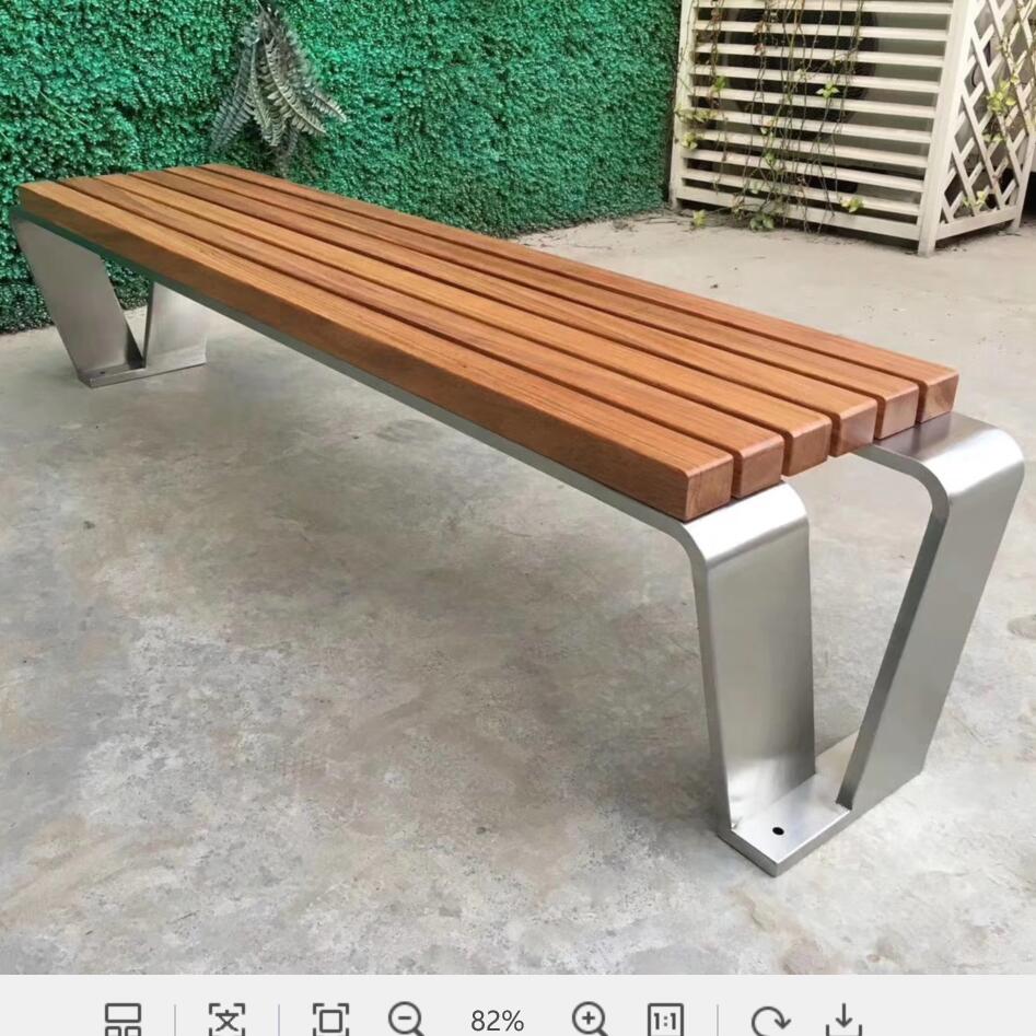 昆山塑木公园椅定制