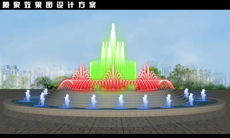 哈尔滨大型彩色音乐喷泉设计
