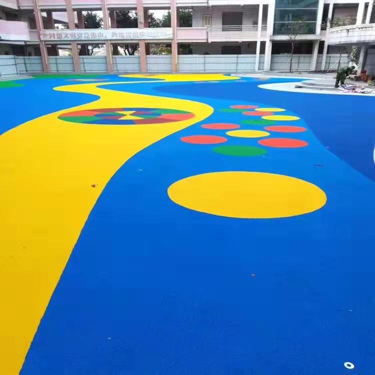 上海颗粒橡胶地垫厂家室外塑胶地坪小区epdm塑坪聚胺脂塑胶跑道运动场面跑道施工公