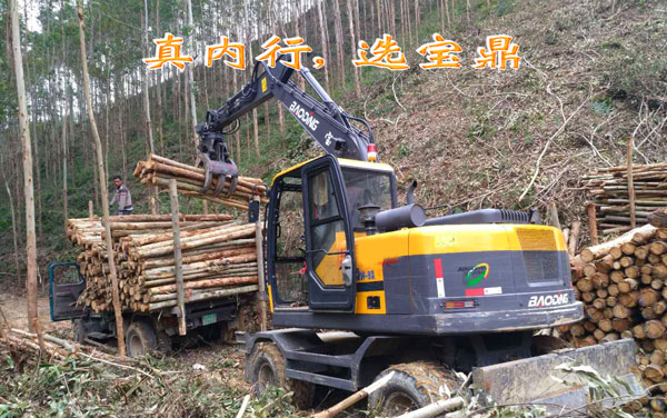 北海全新挖掘机抓木机制作