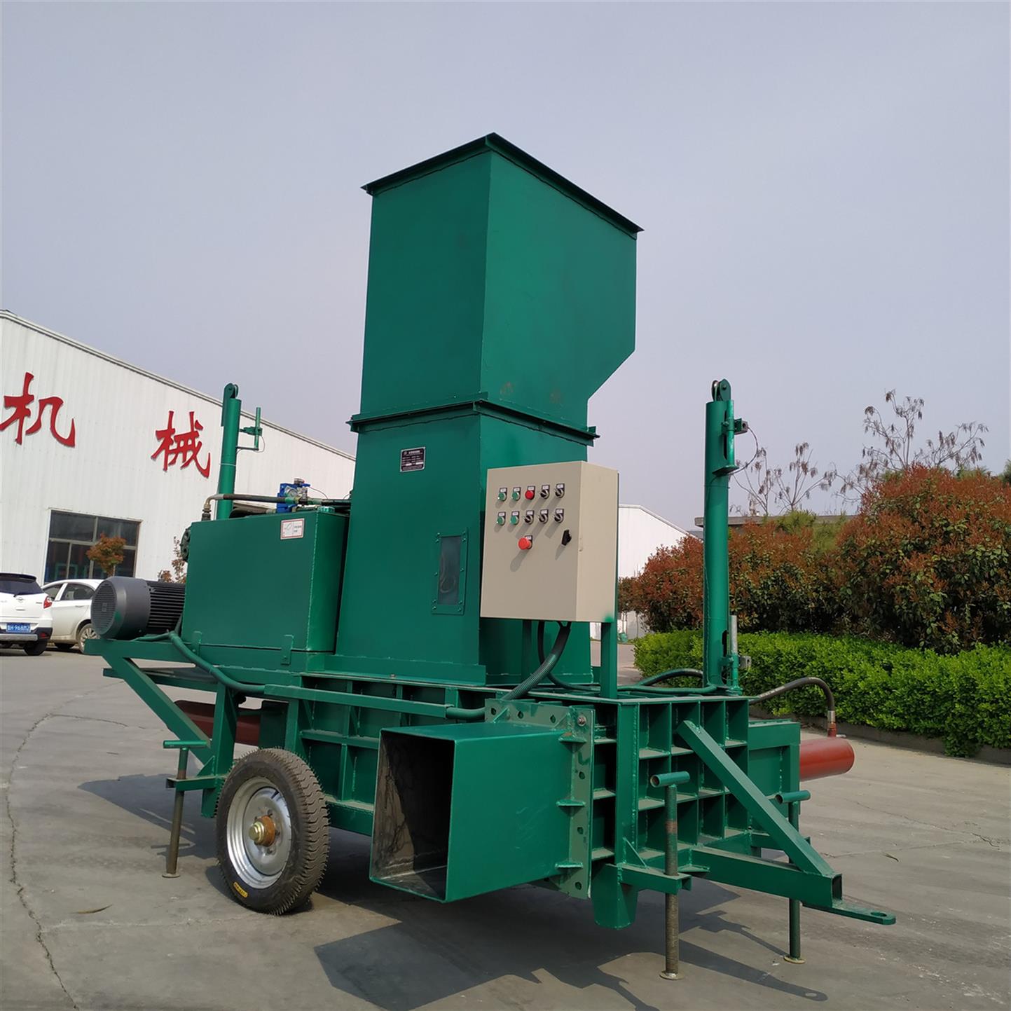 绵阳卧式青贮牧草饲草液压机套袋打包机厂家