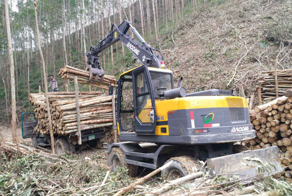 宁波轮胎抓木机